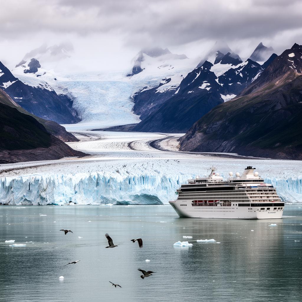 Glacier bay cruising on a northern itinerary.